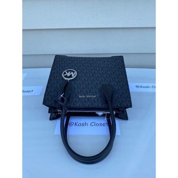 Michael Kors bag & wallet bundle mercer messanger medium & key chain card Black - Picture 7 of 12